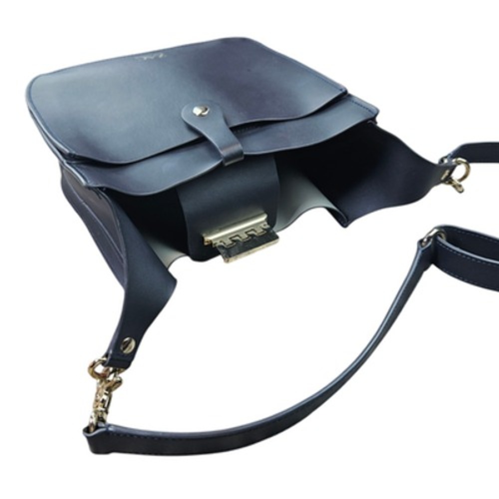 ZAC Zac Posen Crossbody Bag Womens Leather Gold Hardware‎ Shoulder Purse Handbag - Picture 2 of 16